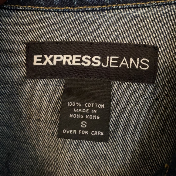 Express Jeans - Dark Jean jacket Small - like new - Picture 2 of 6